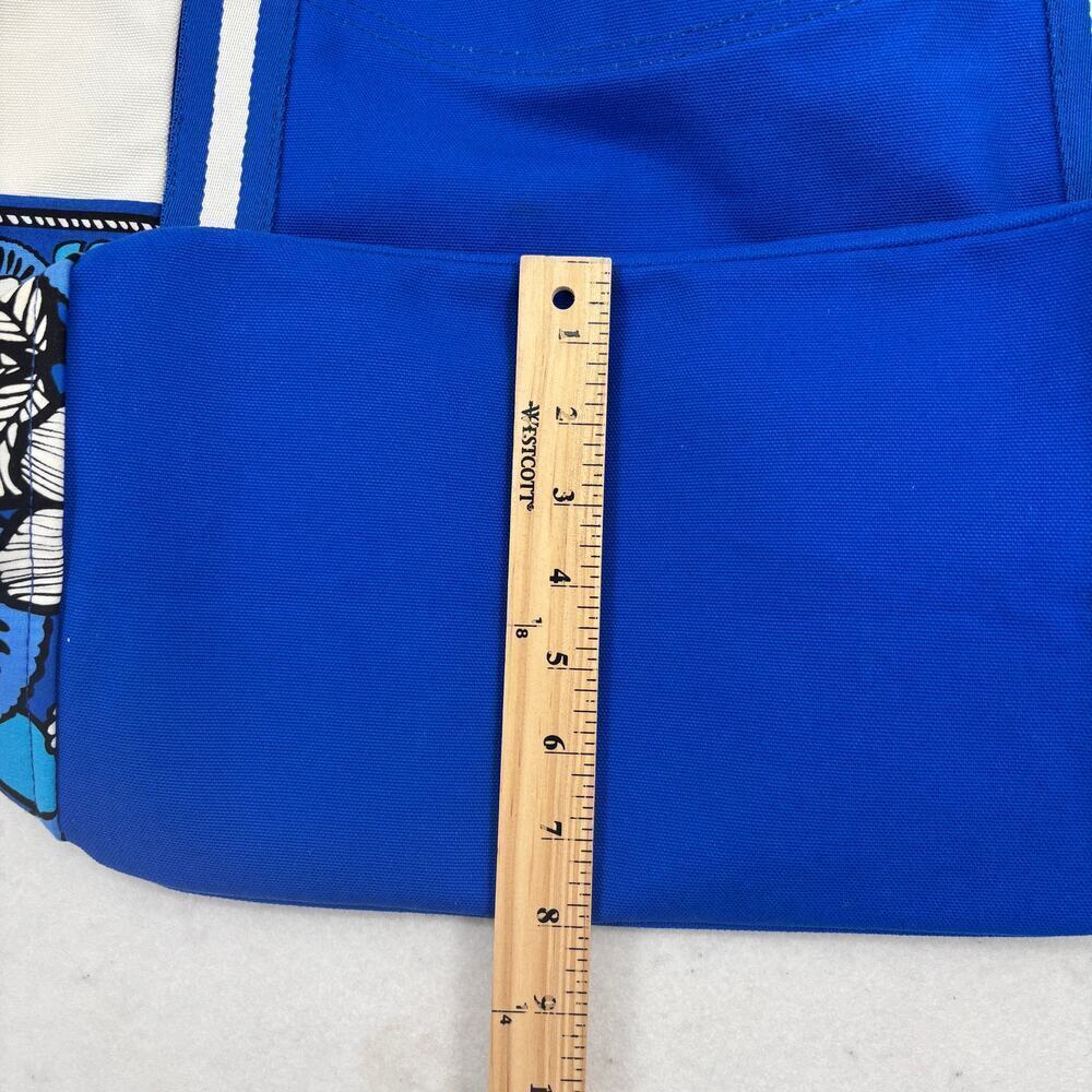 Vera Bradley Tote Blue Bayou Large Open Top Shoulder Bag Beach Travel Weekend - Picture 12 of 12